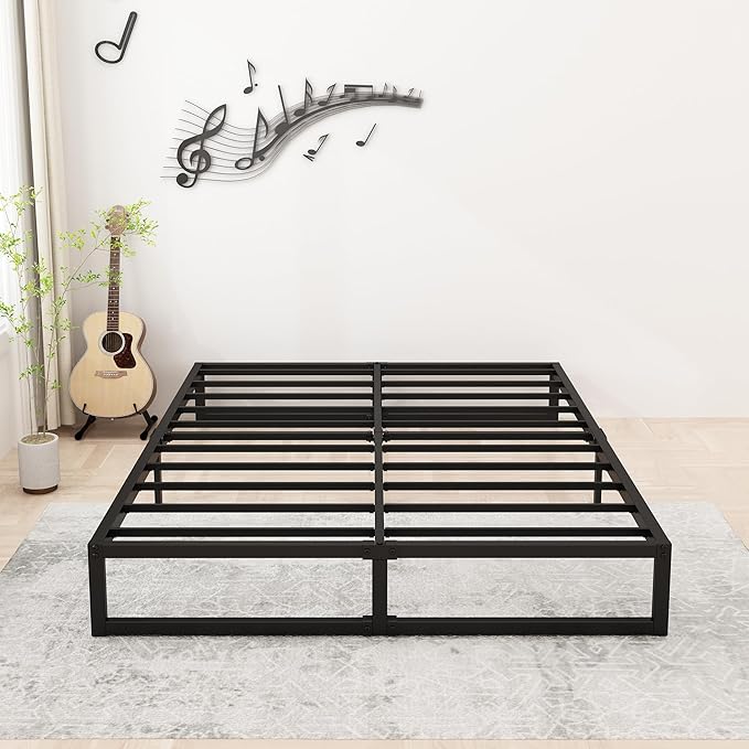 9 Inch Full Bed Frame No Box Spring Needed, Heavy Duty Metal Platform Beds by Lutown-TeenHome