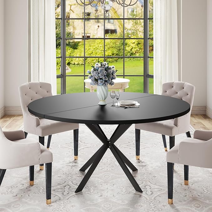 47.24" Round Dining Table, Modern Dining Room Table - Image 2