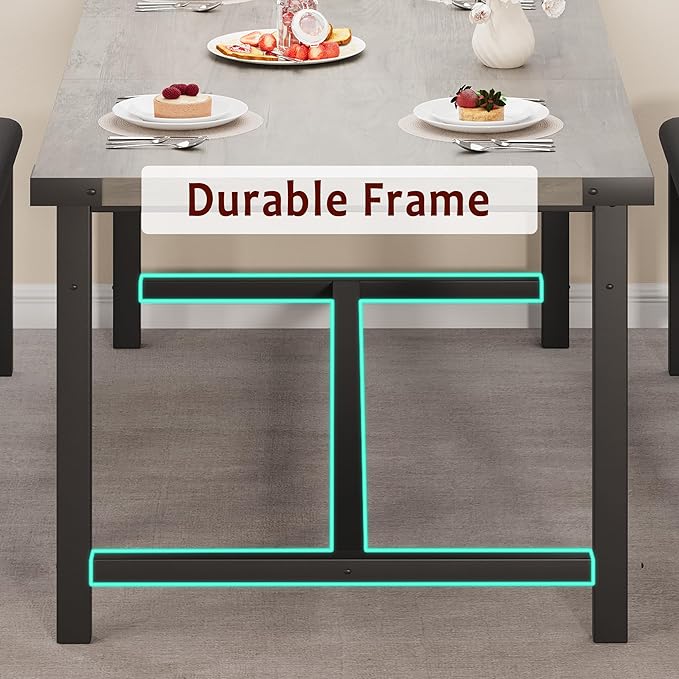 GarveeHome Dining Table Set for 4-6, Kitchen Table Set for Apartment, Small - Image 7