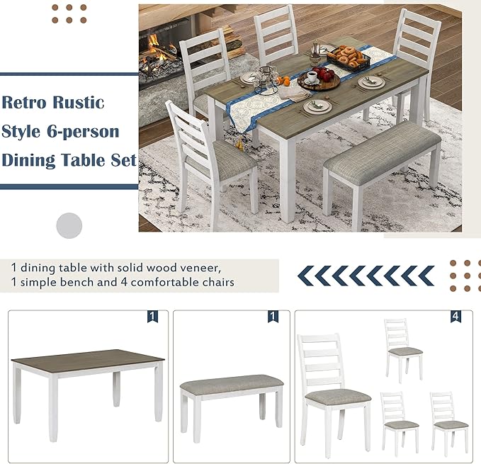 Ball & Cast 6 Piece Dining Table Set - Image 5