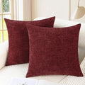 CaliTime Throw Pillow Covers Decorative 18 X 18 Inches Pack of 2 Cozy Chenille by CaliTime