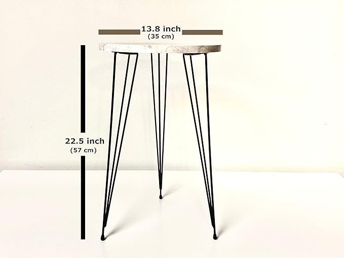 PAK HOME Set of 2 End Tables Round Wood Sofa Side Coffee Tables - Image 2