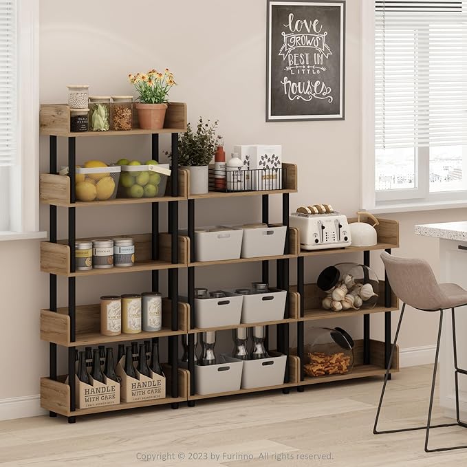 Furinno Turn-N-Tube 5-Tier Multipurposes Display Rack, Open Shelf Rack/Storage - Image 2