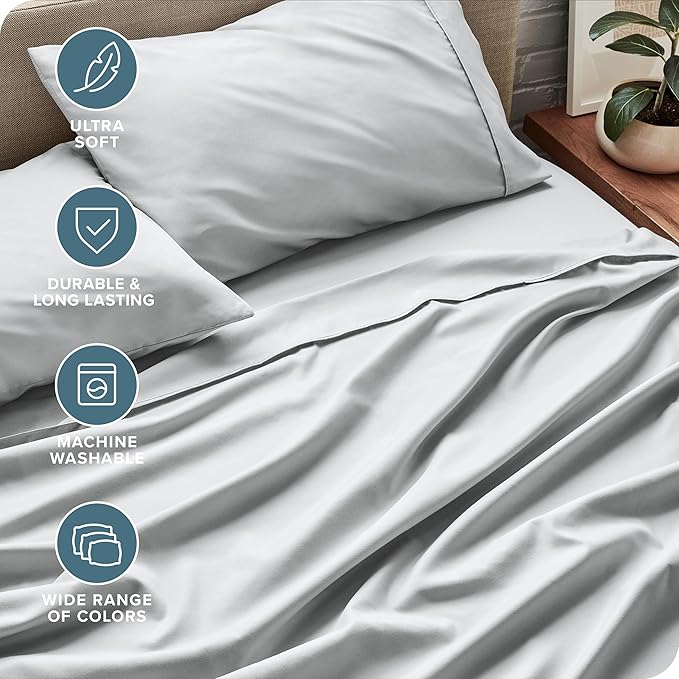 Bare Home Split Head Flex King Sheet Set - Image 5