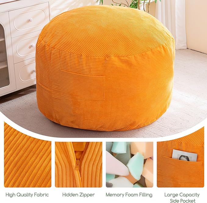 Giant Bean Bag Chair Bed for Adults, Convertible Beanbag Folds from Lazy Chair - Image 3