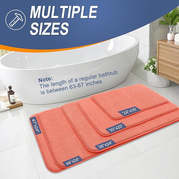 OLANLY Thick Memory Foam Bath Mat Rug 30x20, Extra Soft Absorbent Bathroom Rug - Image 5