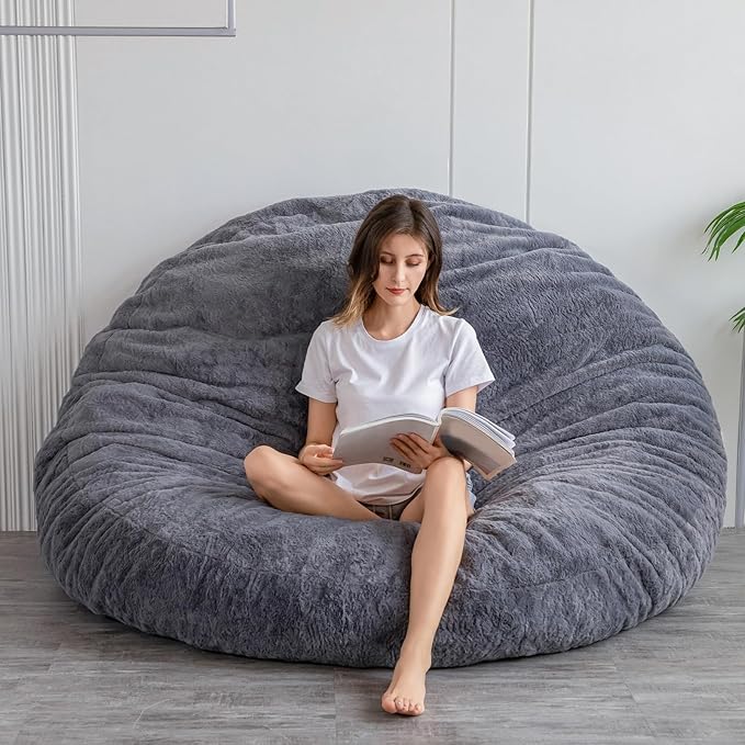 BYBYME 3 in 1 Bean Bag Chair, Convertible Chair Folds from Bean Bag to Lounger by BYBYME