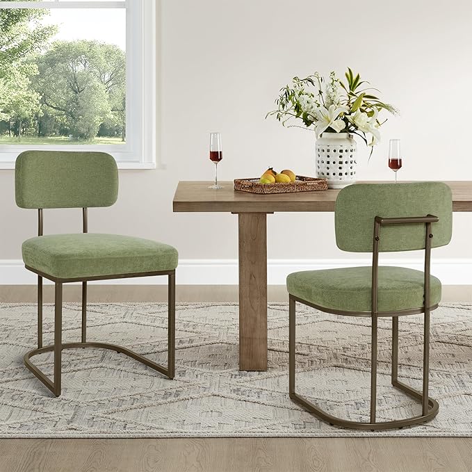 Dining Chairs Set of 2, Upholstered Modern Kitchen Chairs by Kislot
