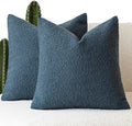 Foindtower Pack of 2 Modern Textured Boucle Throw Pillow Covers Accent Solid by Foindtower