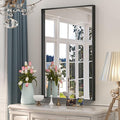 Keonjinn Black Bathroom Mirror 24 x 36 Inch Rectangular Wall Mirror Brushed by Keonjinn