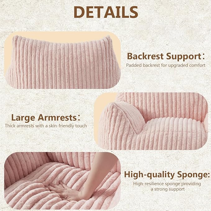 Giant Bean Bag Chairs for Adults Teens, Large Bean Bag Sofa Chairs - Image 6