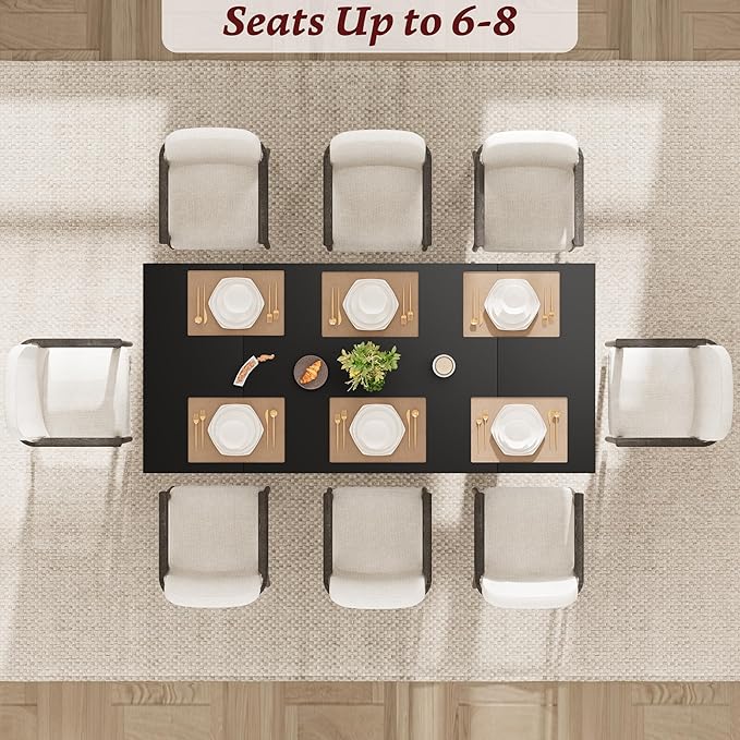 71" Large Dining Table for 6, Farmhouse Kitchen Table - Image 4