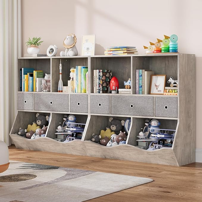 IDEALHOUSE Kids Bookshelf and Toy Storage Organizer - Image 7