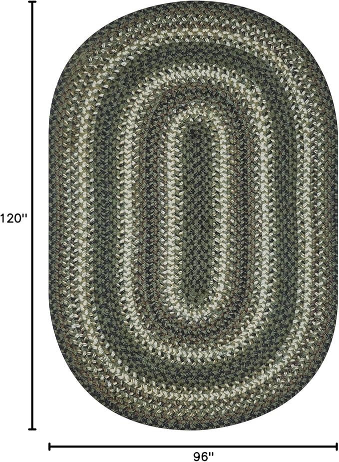 Homespice Pinecone Jute Braided Oval Area Rugs 8x10' – Country Style Dining - Image 2