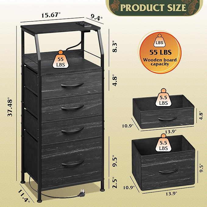 WLIVE Night Stand Set of 2 - Image 3