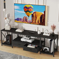 TV Stand with Fabric Drawers for 75 80 Inches TV by GYIIYUO
