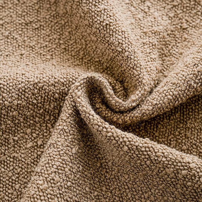 Foindtower Pack of 2 Textured Boucle Throw Pillow Covers Accent Solid Pillow - Image 2
