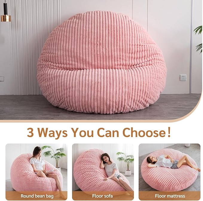 BYBYME 3 in 1 Bean Bag Chairs, Bean Bag Bed - Image 5