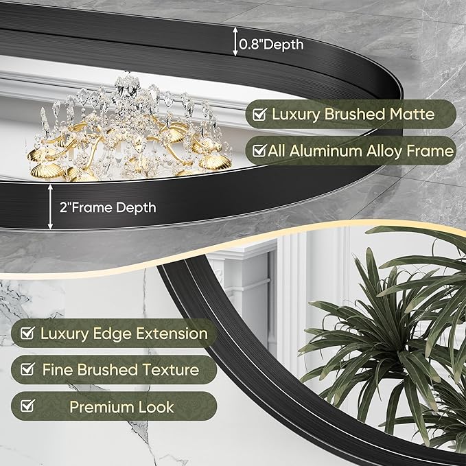 Suidia 22" x 30" Bathroom Mirror, Bathroom Vanity Mirror Metal Framed, - Image 5