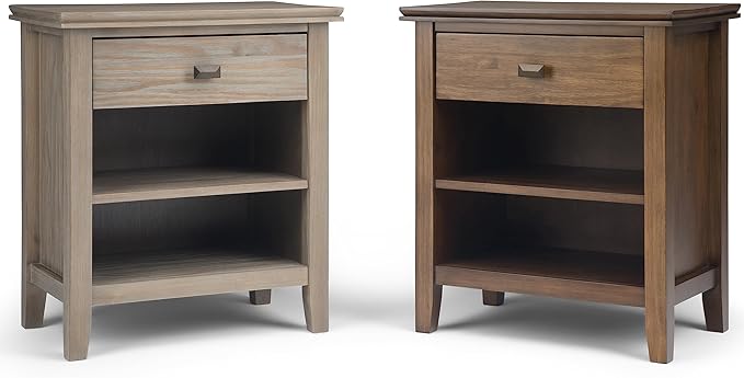 SIMPLIHOME Artisan SOLID WOOD 24 inch Wide Transitional Bedside Nightstand - Image 13