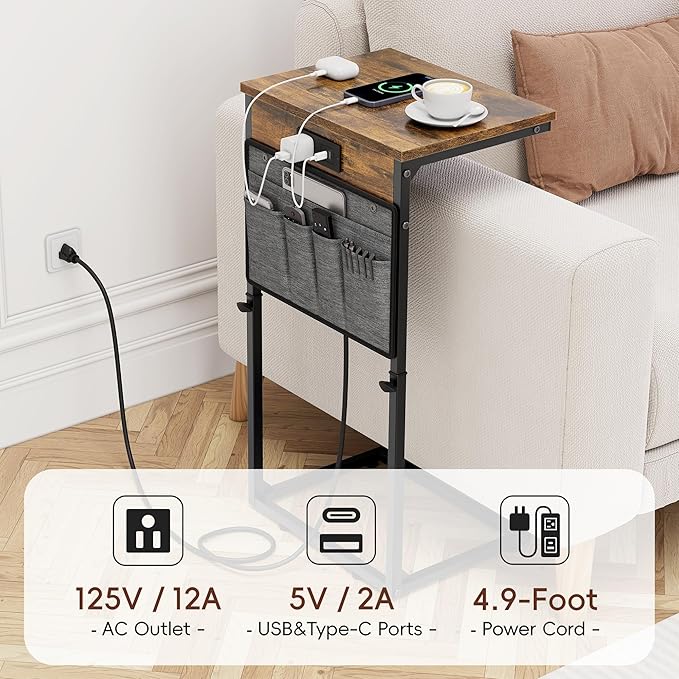 Vagusicc C-Shaped End Table Set of 2 - Image 7