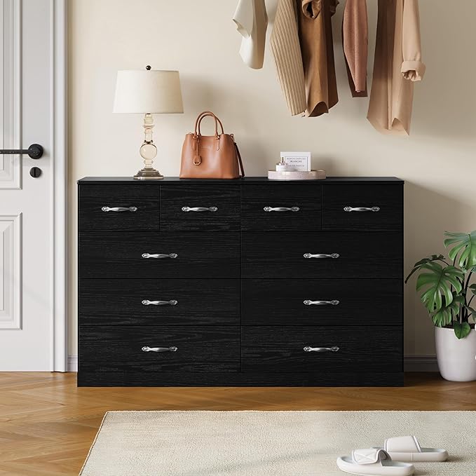 LINSY HOME 10 Drawer Dresser for Bedroom, Modern TV Stand Dressers - Image 3