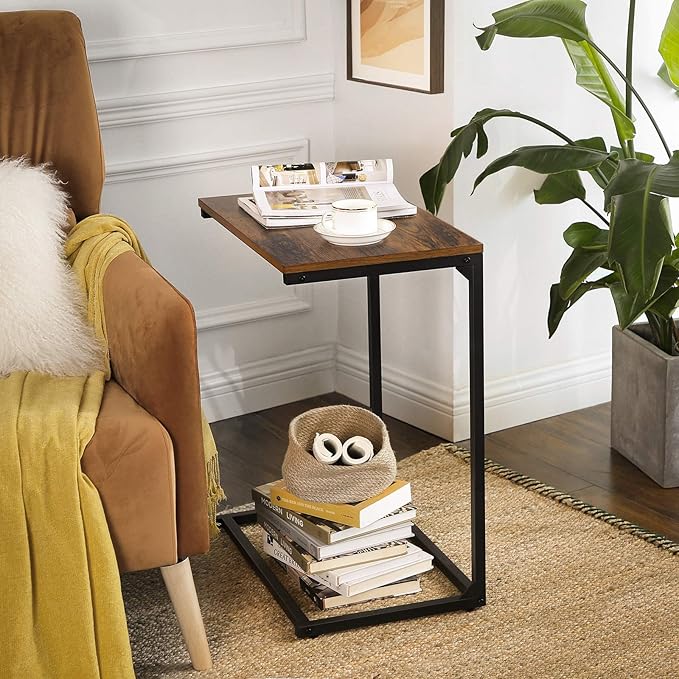 VASAGLE Set of 2 C Shape End Tables, Small Coffee Tables - Image 5