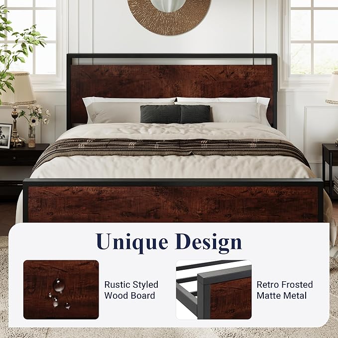 Allewie Queen Size Platform Bed Frame - Image 4