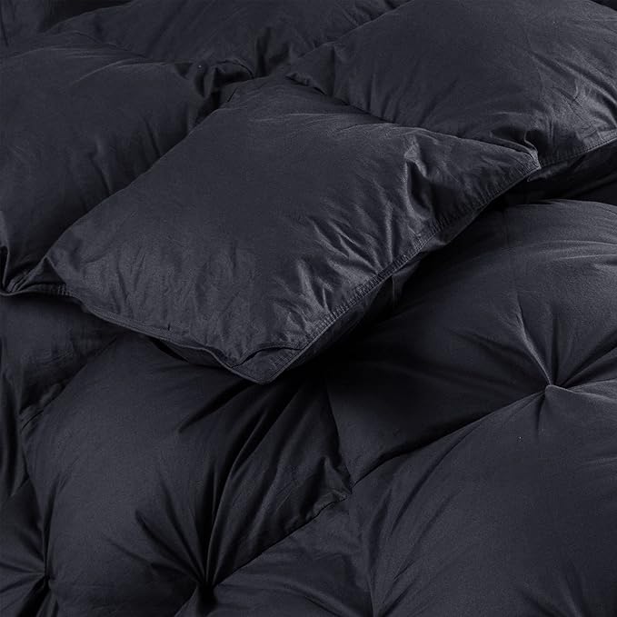 Luxurious All-Season Goose Down Feather Fiber Comforter Oversize Queen Duvet - Image 7