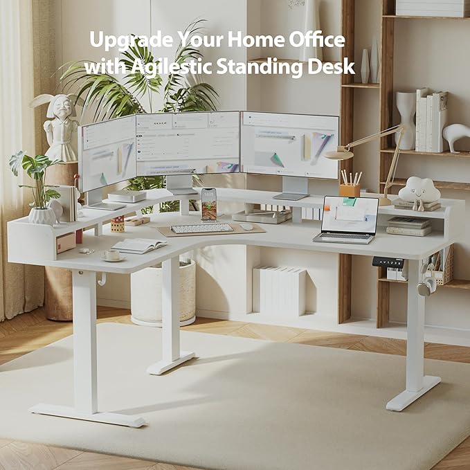 Agilestic L Shaped Standing Desk, Corner Desk - Image 3