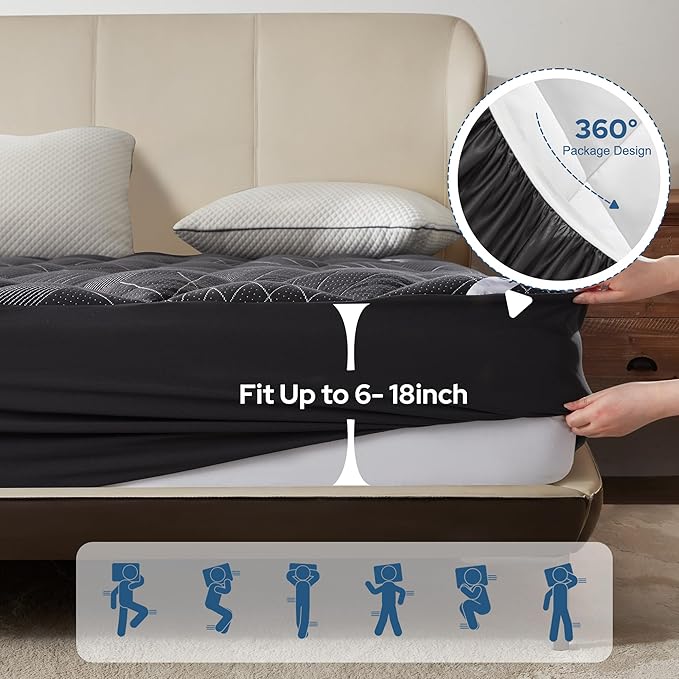 BEDLORE King Mattress Topper, Viscose Made from Bamboo Soft Pillow Top Mattress - Image 6