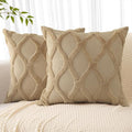 decorUhome Throw Pillow Covers 18x18 Inch Set of 2, Soft Plush Faux Fur Wool by decorUhome