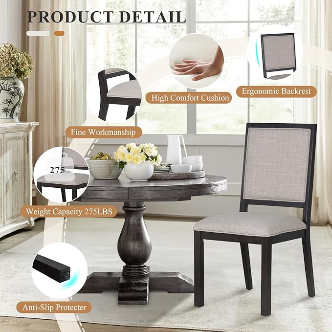 COLAMY Rectangular Dining Table Set - Image 8