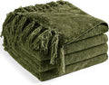 Chenille Throw Blanket for Couch 50"X 60", Soft Cozy Throws by LONGCREATE
