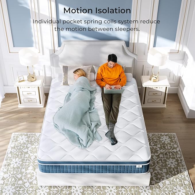Twin XL Mattress, 12 Inch Hybrid Mattress Twin XL - Image 2