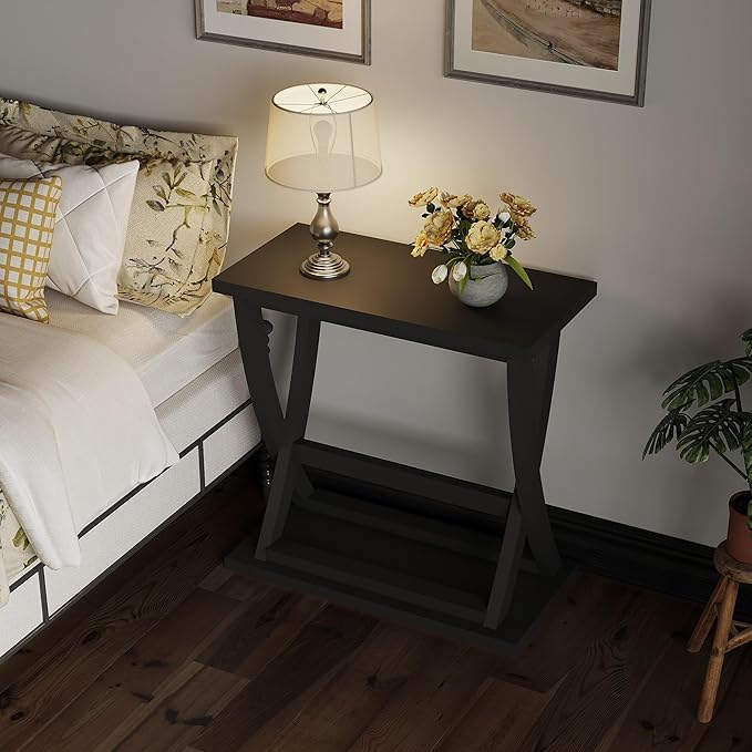 ChooChoo Black End Table, Narrow Side Table - Image 6