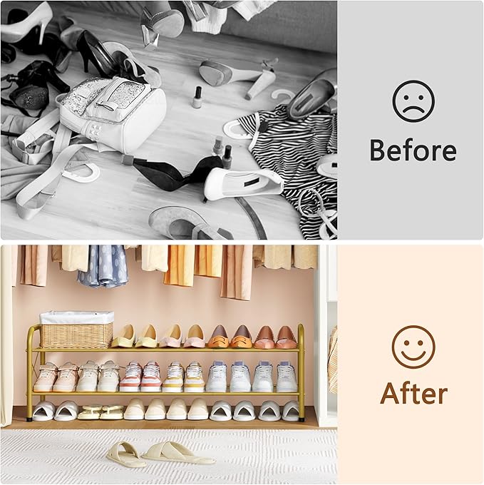 Hoctieon 4 Tier Mesh Style Shoe Rack, Entryway Shoe Shelf, Shoe Storage - Image 9