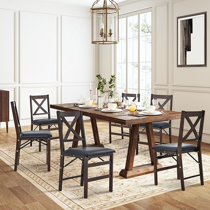 COLAMY Folding Dining Chairs Set of 6, Foldable Chairs - Image 7