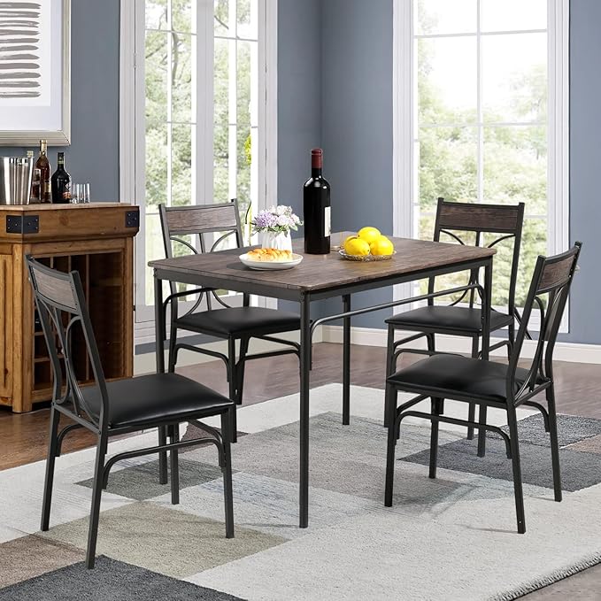 VECELO Kitchen Dining Room Table Set - Image 4