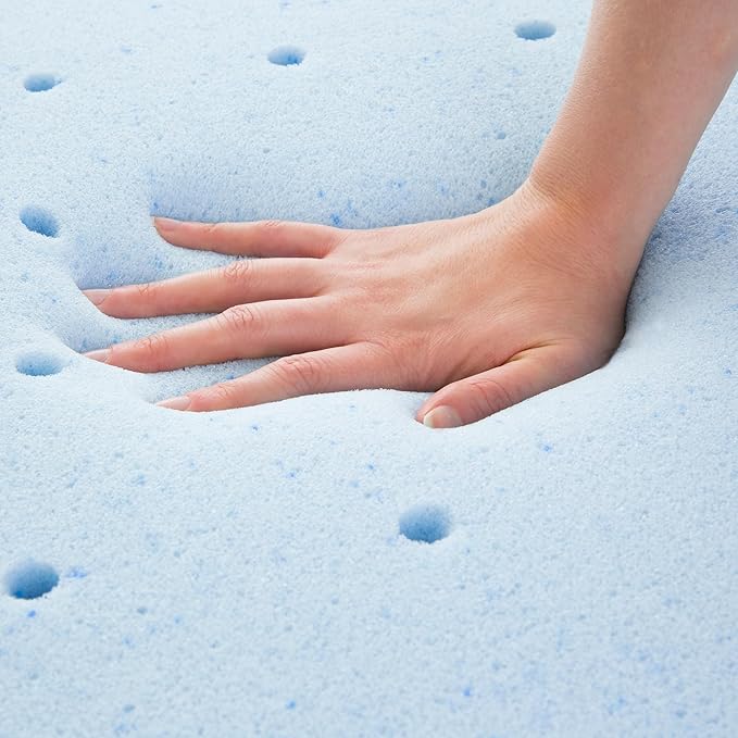 LUCID 4 Inch Gel Memory Foam Mattress Topper-Ventilated Design-Ultra Plush-Queen - Image 5
