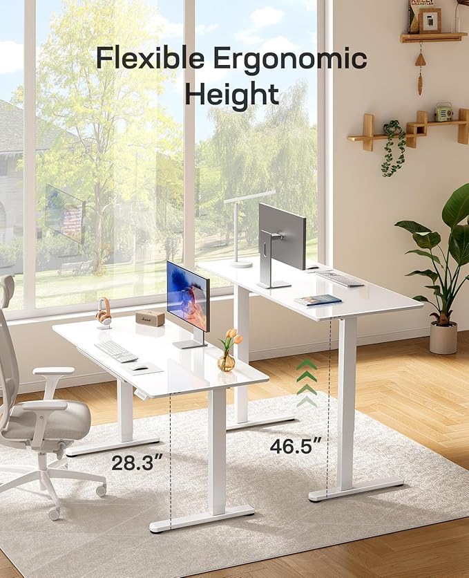 Marsail Glass Electric Standing Desk - Image 6