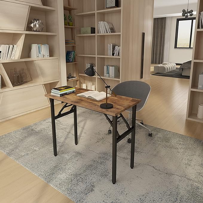 Need Small Desk 31 1/2" No Assembly Foldable Writing Table, Sturdy and Heavy - Image 3