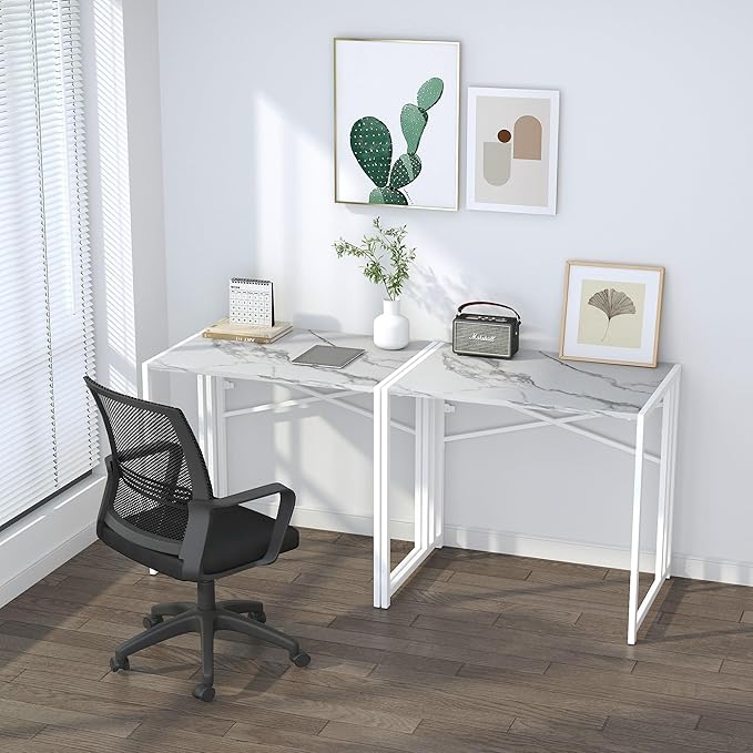 32 inch Folding Small Desk, Writing Gaming Computer Camping Desk - Image 6