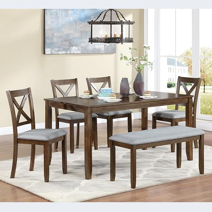 KEIKI 6-Piece Standard Height Dining Table Set by Unknown
