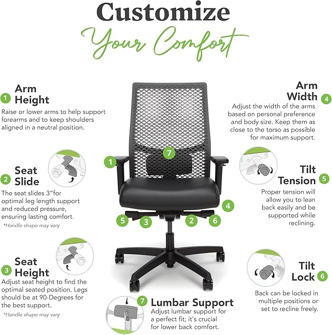 HON Ignition 2.0 ReActiv Ergonomic Office Chair, Standard Synchro-Tilt Recline - Image 6
