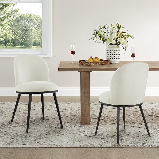 Dining Chairs Set of 4, Fabric Upholstered Dining Room Chairs - Image 6