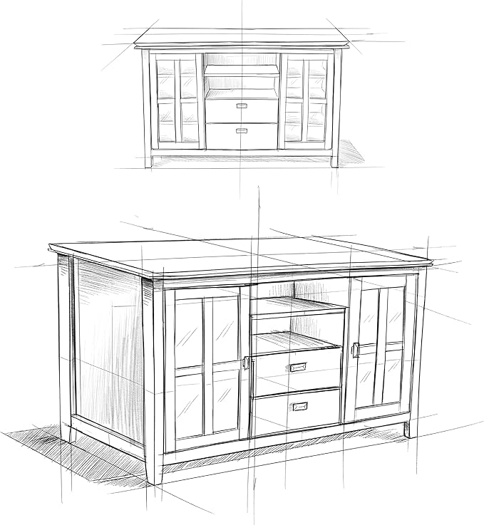 SIMPLIHOME Artisan SOLID WOOD 53 inch Wide Contemporary TV Media Stand in Dark - Image 11