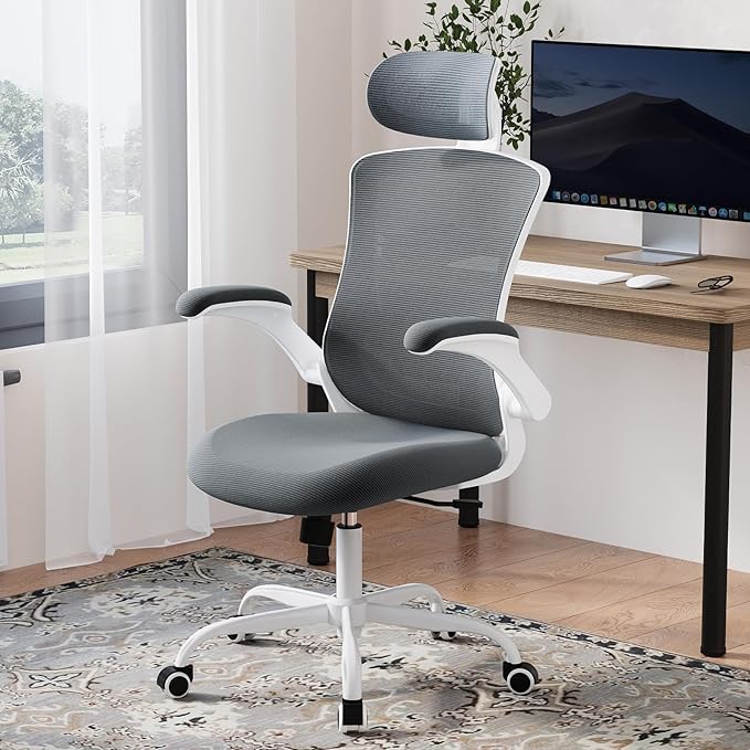 Ergonomic Office Chair with Adjustable Lumbar Support & Headrest, High Back - Image 8