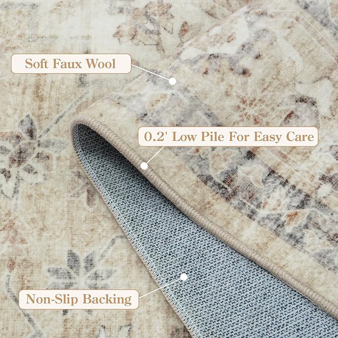 LIVEBOX Bedroom 4x6 Washable Area Rug - Image 5