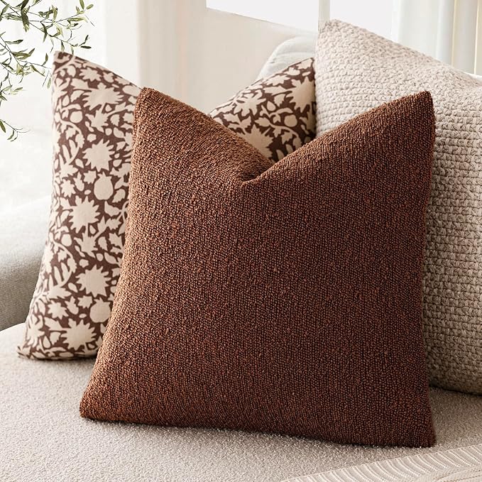 Foindtower Pack of 2, Decorative Textured Boucle Throw Pillow Covers Modern - Image 5